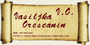 Vasiljka Oreščanin vizit kartica
